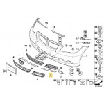 BMW E90 2005-2008 ÖN TAMPON IZGARA BANTI SAĞ 51117134092