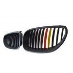 BMW E60 MAT SİYAH SARI-KIRMIZI ŞERİTLİ PANJUR SETİ 2003-2010