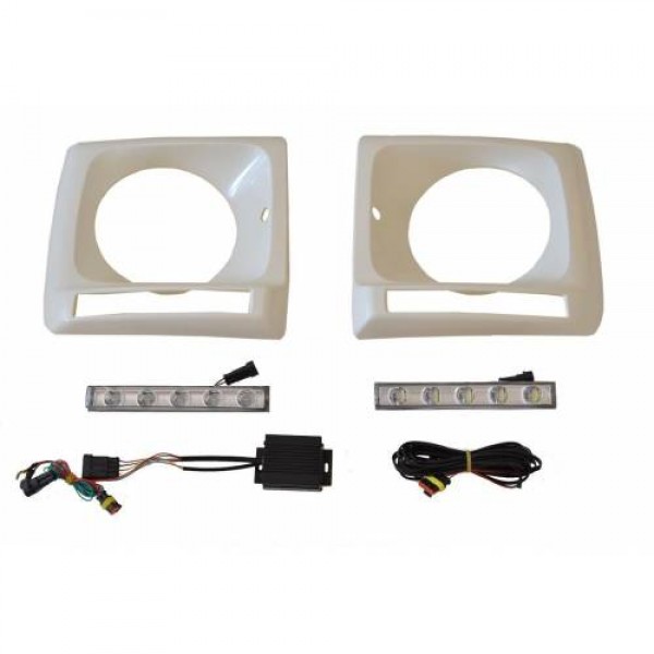 MERCEDES G SERİSİ W463 G270 G300 G350 G400 G500 G55 G63 G65 GÜNDÜZ LEDİ + FAR ÇERÇEVESİ SETİ