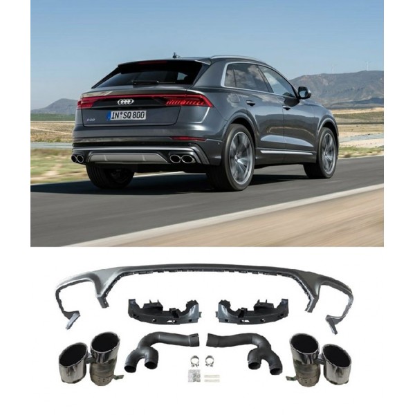 AUDİ Q8 SQ8 DİFÜZÖR + EGZOZ UCU SETİ 2018-2022