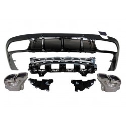 MERCEDES C257 CLS SERİSİ CLS63 AMG DİFÜZÖR + EGZOZ UCU SETİ