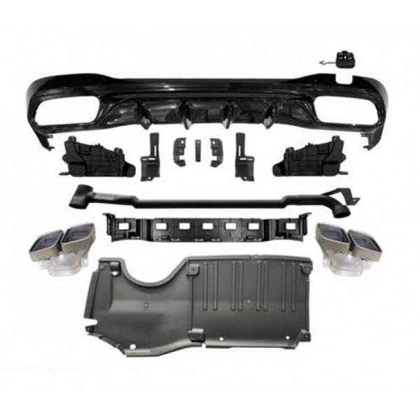 MERCEDES C SERİSİ W206 C63 AMG DİFÜZÖR + EGZOZ UCU SETİ 2022+